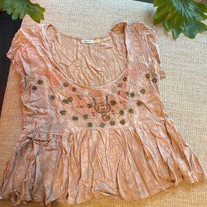 Kimchi Blue Embroidered Peplum top